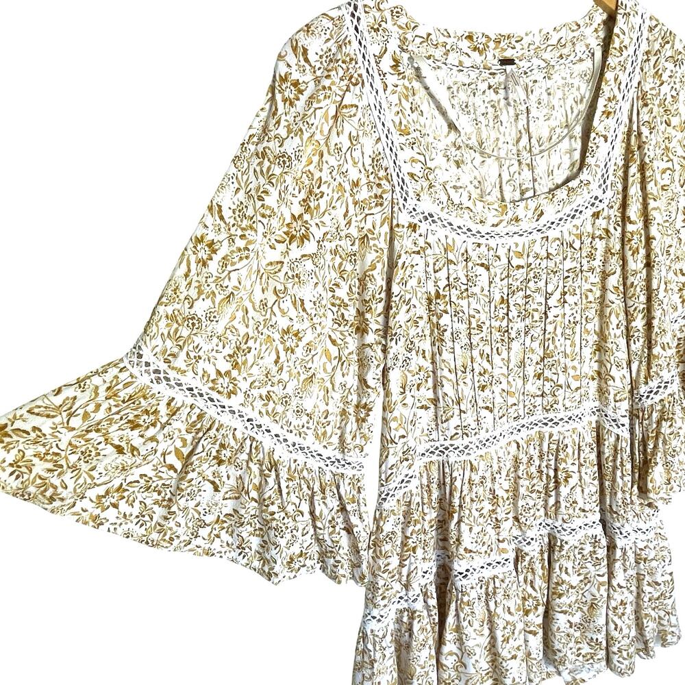 FREE PEOPLE Women’s Talk About It Tunic Top Mini Dress Medium - Picture 3 of 4